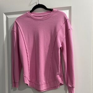 Sunny side by Sundry Pink Long Sleeve Waffle Knit Top sz s